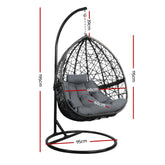 Gardeon Outdoor Hanging Swing Chair - Black